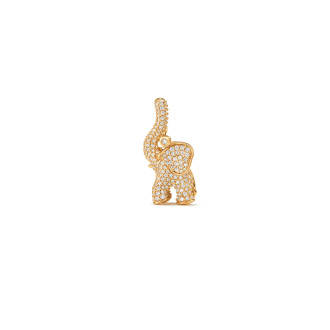 Elephant Anhänger mittel mit Diamant-Pavé