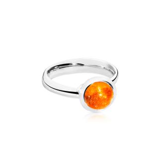 BOUTON Ring small Mandarin Granat