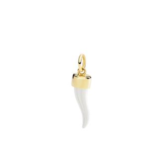 Anhänger Horn aus Gelbgold und Silber