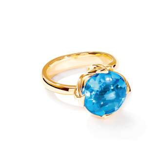 TULIP Ring Large mit Swiss Topas