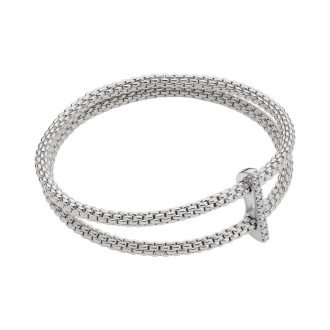 Prima doppeltes Mesh-Armband mit Diamantpavé