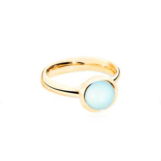 BOUTON Ring small Aqua Chalcedony
