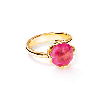 TULIP Small Ring mit rosa Turmalin