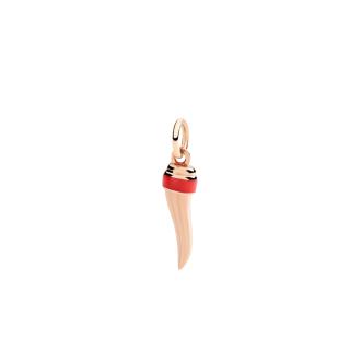 Anhänger Horn aus Roségold und Emaille