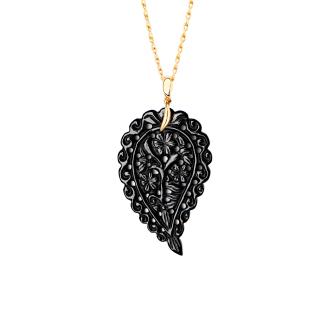 INDIA Anhänger large Onyx schwarz