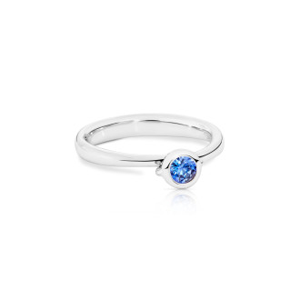 BOUTON Solitaire Ring mit Saphir