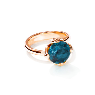 TULIP Ring Small mit London Topas