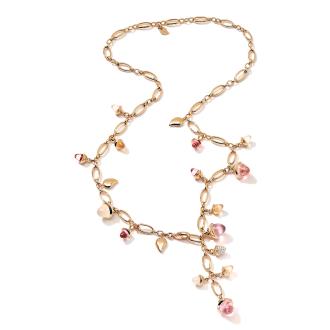 Langes MIKADO Collier Blush mit Diamond Pavé 