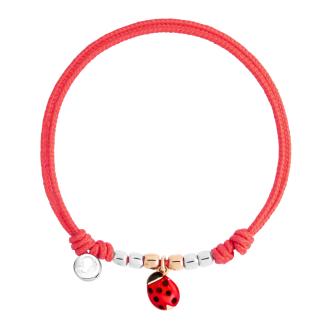 Kordelarmband Marienkäfer