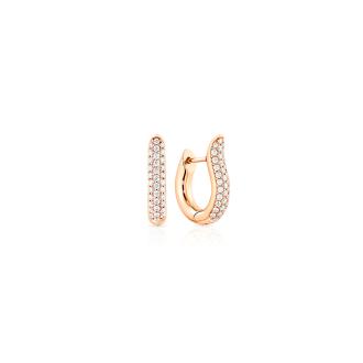 SIGNATURE Hoop Ohrringe small mit Diamant Pavé  18 K Roségold
