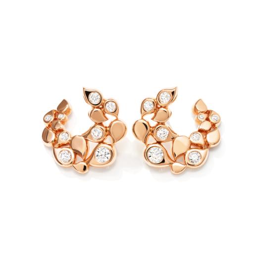 Tamara Comolli - SNOWFLAKES Hoop Classic alternating Earrings