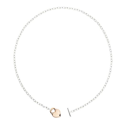 DoDo - Halskette Herz aus Roségold und Silber
