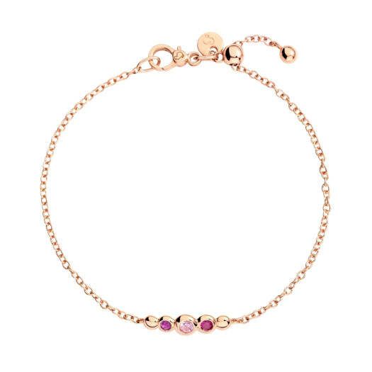 DoDo - Armband Bollicine Roségold bunte Steine