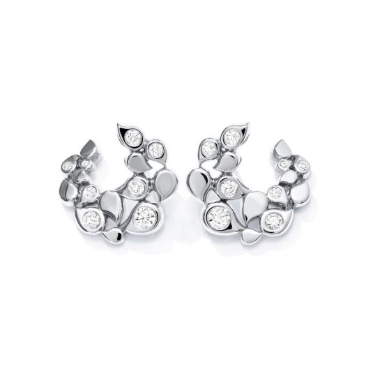 Tamara Comolli - SNOWFLAKES Hoop Classic alternating Earrings