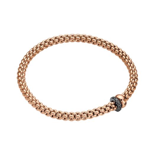 FOPE - Solo Flex'it Armband mit zwei Rondellen und Pavé-Fassung