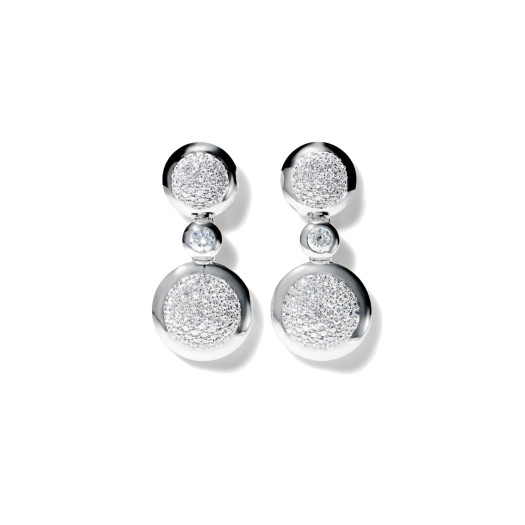 Tamara Comolli - BOUTON Ohrhänger 2 Cabochons mit Diamant-Pavé