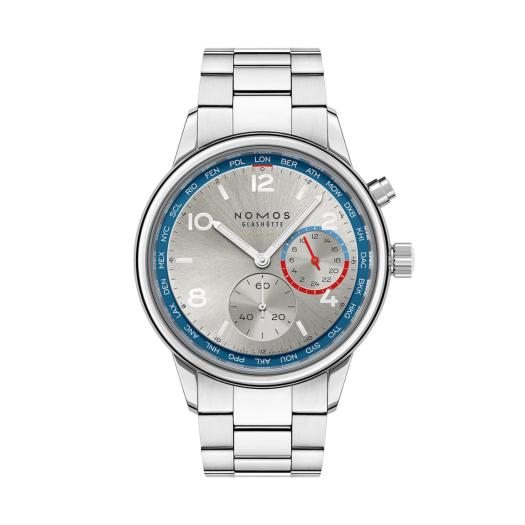 NOMOS Glashütte - Club Sport Neomatik Weltzeit silber