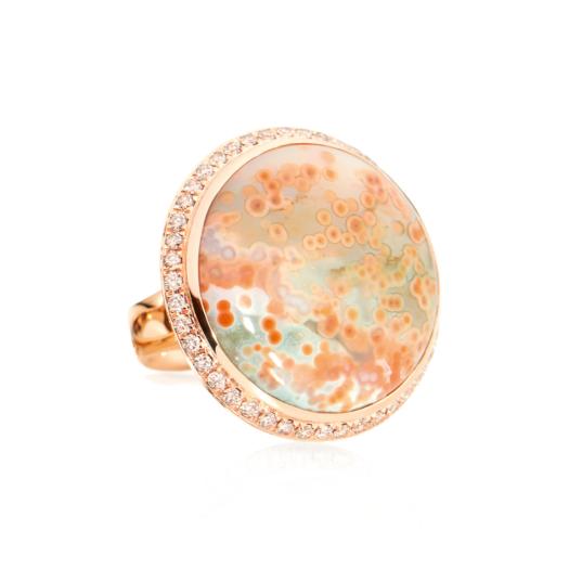 Tamara Comolli - OCEAN JASPER Ring large mit Champagne Diamanten Pavé 