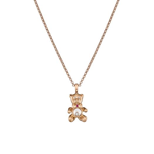 Chopard - Happy Diamonds Teddybär Anhänger mit Halskette