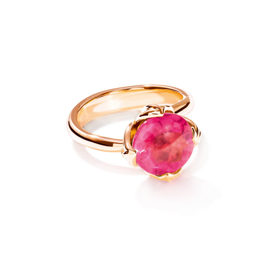 Tamara Comolli - TULIP Small Ring mit rosa Turmalin