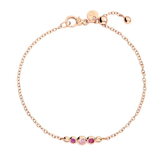 DoDo - Armband Bollicine Roségold bunte Steine