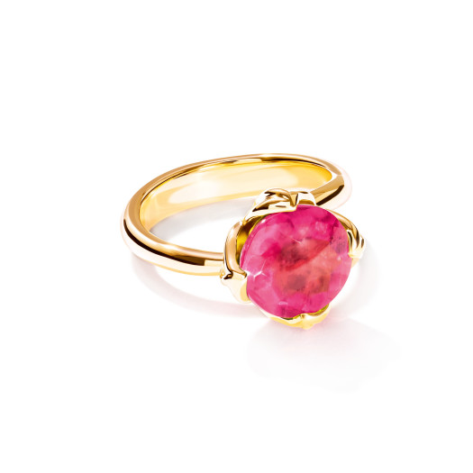 Tamara Comolli - TULIP Small Ring mit rosa Turmalin