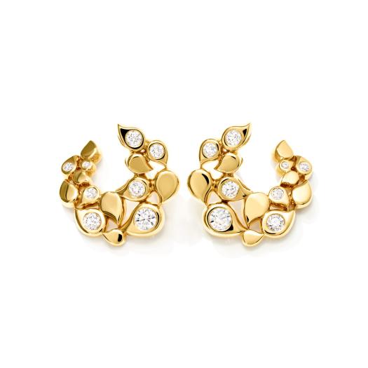 Tamara Comolli - SNOWFLAKES Hoop Classic alternating Earrings