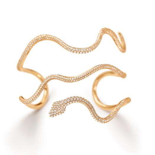 Ole Lynggaard Copenhagen - Snakes-Armreif In Pavé-Fassung