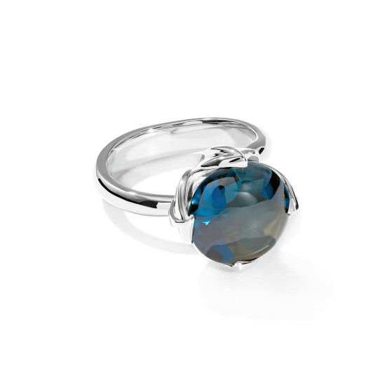 Tamara Comolli - TULIP Ring Large mit London Topas