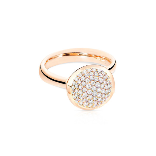 Tamara Comolli - BOUTON Ring Large mit Diamant-Pavé