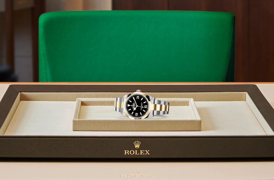 Rolex Explorer in Edelstahl Oystersteel und Gold, M124273-0001 