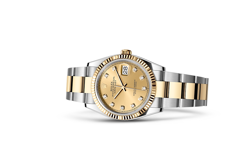 Rolex Datejust in Edelstahl Oystersteel und Gold, M126233-0018  