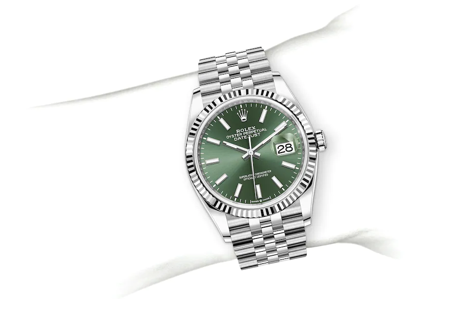 Rolex Datejust in Edelstahl Oystersteel, Edelstahl Oystersteel und 