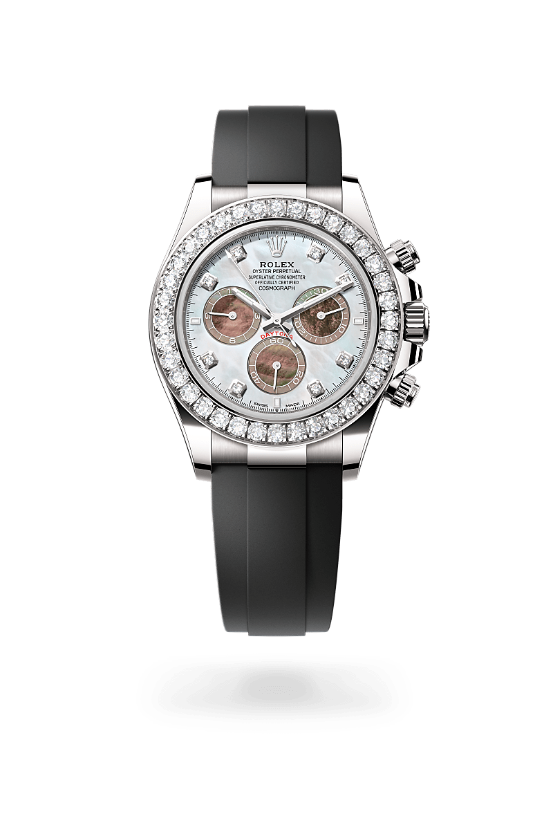 Rolex Cosmograph Daytona Herrenuhr (M126589RBR-0001) Oyster, 40 mm, Weißgold mit Diamanten