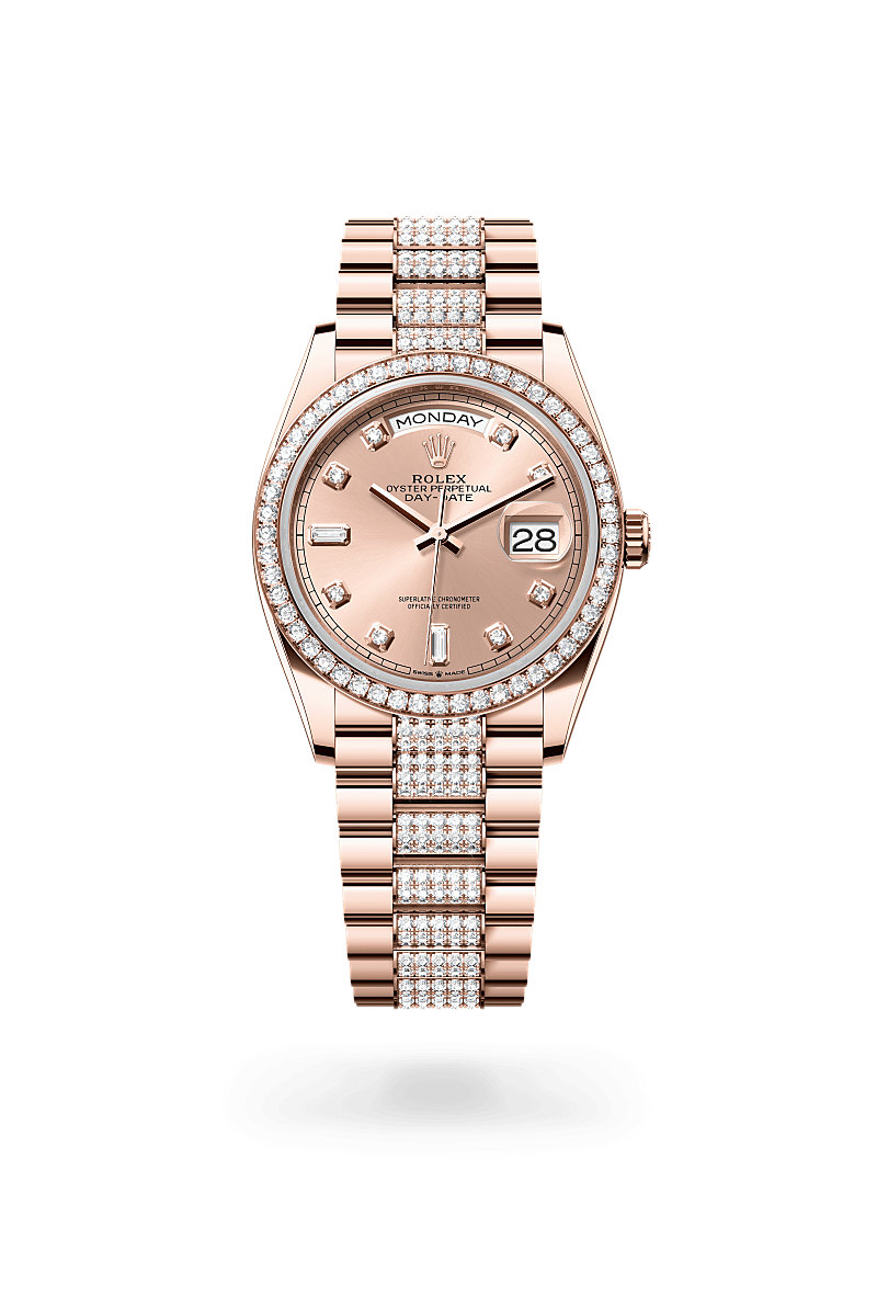 Rolex Day-Date 36 M128345RBR-0020 Herrenuhr - Oyster, 36 mm, Everose-Gold mit Diamanten