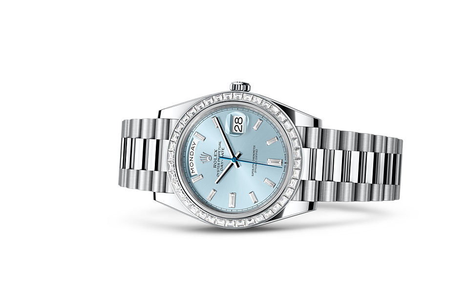 Rolex Day‑Date in Platin, M228396TBR-0002 | Juwelier Laufer