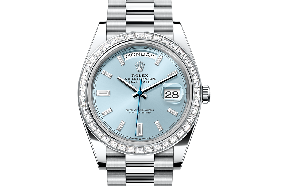 Rolex Day‑Date in Platin, M228396TBR-0002 | Juwelier Laufer 