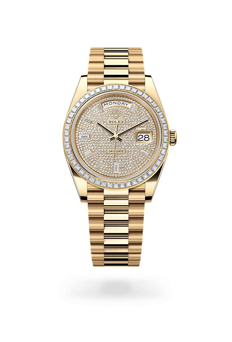 Rolex Day-Date 40 M228398TBR-0036 Herrenuhr - Oyster, 40 mm, Gelbgold mit Diamanten