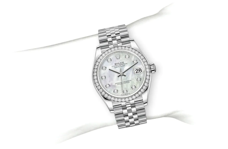 Rolex Datejust in Edelstahl Oystersteel, Edelstahl Oystersteel und 